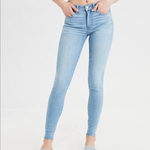 AE light wash next level stretch hi rise jegging
